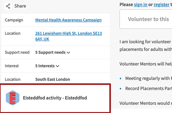 Badges on activity pages